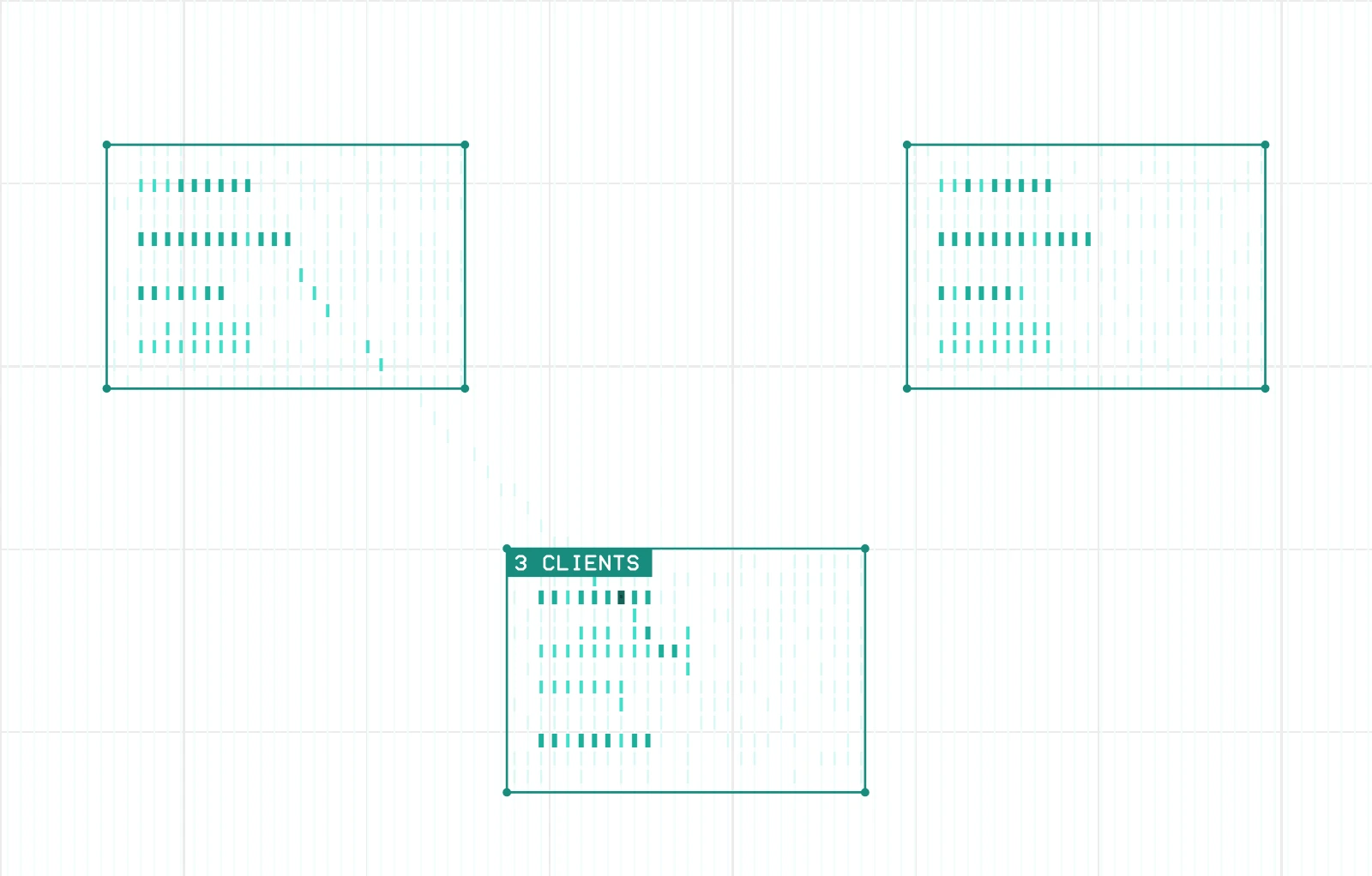 Realtime sync: a change in one client shows up in every other one moments later.